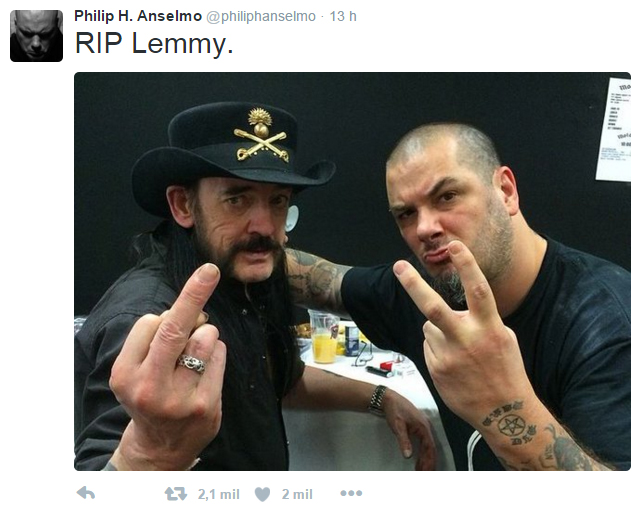 1 ano sem Lemmy Kilmister - Philip Anselmo - Lemmy Kilmister